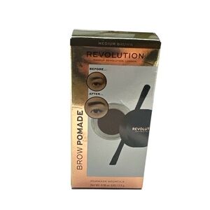 Makeup Revolution Brow Pomade with Brush - Medium Brown